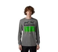 Camiseta FOX X Kawi LS Prem Topo GrafitoS Topo Grafito