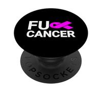 Camiseta Fuck Cancer - Fuck Breast Cancer Awareness PopSockets PopGrip Adhesivo