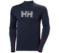 Camiseta funcional de hombre Helly Hansen Lifa Merino Midw Logo Talla: XL / Color: azul oscuro