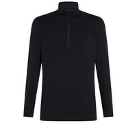 Camiseta funcional de hombre Icebreaker M Mer Core Heavyweight LS Half Z Talla: L / Color: negro