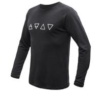 Camiseta funcional de hombre Sensor Merino Blend Elements black Talla: L / Color: negro