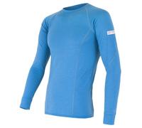 Camiseta funcional de hombre Sensor Merino Wool Active manga larga Talla: XXL / Color: azul claro