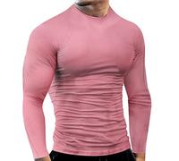 Camiseta funcional de manga larga para hombre verano: camiseta interior ajustada camiseta de manga larga cuello redondo camiseta de secado rápido camiseta de entrenamiento transpirable camiseta