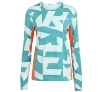 Camiseta funcional de mujer Adidas Multi Syn Ls Wa Talla: S / Color: verde/naranja