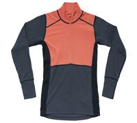 Camiseta funcional de mujer Devold Lauparen Merino 190 Zip Neck Wmn Talla: M / Color: azul/naranja
