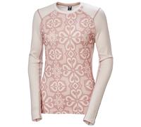 Camiseta funcional de mujer Helly Hansen W Lifa Merino Midw Gra Crew Talla: M / Color: rosa claro