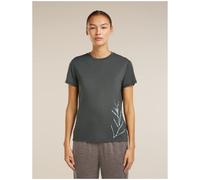 Camiseta funcional de mujer Icebreaker Merino Blend Core SS Tee Panax Talla: S / Color: gris