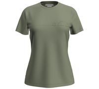 Camiseta funcional de mujer Icebreaker W Mer 150 Tech Lite SS Tee Single Line C Talla: S / Color: verde claro