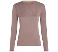 Camiseta funcional de mujer Icebreaker Women Merino 200 Oasis LS Crewe Rainer Ridge Talla: S / Color: rosa