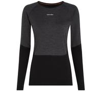 Camiseta funcional de mujer Icebreaker Women Merino 200 Oasis+ LS Crewe Talla: L / Color: negro