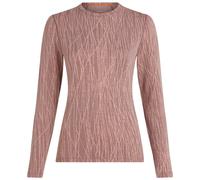 Camiseta funcional de mujer Icebreaker Women Merino 260 Tech Vertex LS Crewe Delta Lines AOP Talla: M / Color: marrón