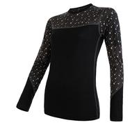 Camiseta funcional de mujer Sensor Merino Impress (long sleeve) Talla: S / Color: negro