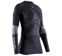 X-Bionic Energy Accumulator 4.0 Shirt Round Neck Long Sleeves Women Capa De Base Camiseta Funcional, Mujer, Charcoal/Magnolia, M