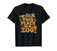 Camiseta Funny This Place Is A Zoo Humor Camiseta