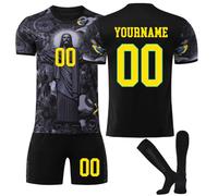 Camiseta Fútbol Brasil Personalizadas para Hombres Niño, equipación Fútbol DIY Nombre y Número con Conjunto Top Pantalón Corto y Calcetines Regalo de Fútbol