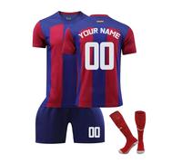 Camiseta fútbol Niño 2024 equipación de Fútbol Casa/Visitante Personalizadas con Nombre y Número Camiseta de Futbol Conjunto niños y Adulto Camiseta de Entrenamiento de fútbol,Corto y Calcetines