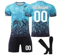 Camiseta fútbol Niño 2024 equipación de Fútbol Casa/Visitante Personalizadas con Nombre y Número Camiseta de Futbol Conjunto niños y Adulto Camiseta de Entrenamiento de fútbol,Corto y Calcetines
