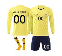 Camiseta fútbol Niño y Adulto Personalizadas 2024/2025 Conjunto equipación Fútbol Hombres Casa/Visitante DIY Personalizadas Nombre y Número, El Regalo de fútbols