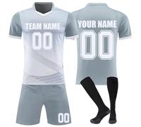 Camiseta fútbol Niño y Adulto Personalizadas Conjunto equipación Fútbol Hombres Casa/Visitante DIY Personalizadas Nombre y Número, camisetas deportivas, pantalones cortos y calcetines