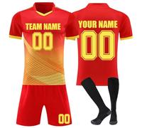 Camiseta fútbol Niño y Adulto Personalizadas Conjunto equipación Fútbol Hombres Casa/Visitante DIY Personalizadas Nombre y Número, camisetas deportivas, pantalones cortos y calcetines