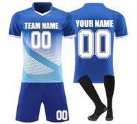 Camiseta fútbol Niño y Adulto Personalizadas Conjunto equipación Fútbol Hombres Casa/Visitante DIY Personalizadas Nombre y Número, camisetas deportivas, pantalones cortos y calcetines