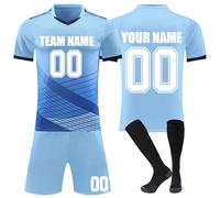 Camiseta fútbol Niño y Adulto Personalizadas Conjunto equipación Fútbol Hombres Casa/Visitante DIY Personalizadas Nombre y Número, camisetas deportivas, pantalones cortos y calcetines
