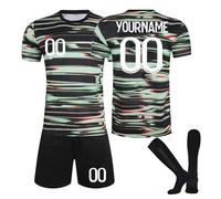 Camiseta Fútbol Portugal Personalizadas Nombre y Número para Hombres y Niño, equipación Fútbol DIY con Conjunto Top Pantalón Corto y Calcetines Regalo de Fútbol