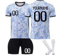 Camiseta Fútbol Portugal Personalizadas para Hombres y Niño, equipación Fútbol DIY Nombre y Número con Conjunto Top Pantalón Corto y Calcetines Regalo de Fútbol