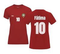Camiseta Fútbol Selecciones - Estilo Mundial 2026 - Hombre Y Mujer - Personalizable con Nombre Y Número - No Oficial (XL, Rojo, Marruecos, Mujer)