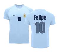 Camiseta Fútbol Selecciones - Estilo Mundial 2026 - Hombre Y Mujer - Personalizable con Nombre Y Número - No Oficial (M, Celeste, Argentina, Hombre)