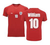 Camiseta Fútbol Selecciones - Estilo Mundial 2026 - Hombre Y Mujer - Personalizable con Nombre Y Número - No Oficial (XXL, Rojo, Inglaterra, Hombre)