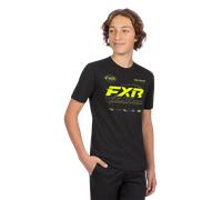 Camiseta FXR Race Division Premium Joven Negro/HivisS Negro,Hivis
