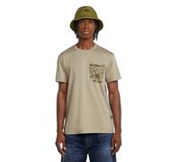 G-STAR Shadow Woven Camo Pocket R T Camiseta, Beige (Light Toggee D26048-d975-c626), L Hombres