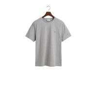 GANT Hombre Camiseta con Escudo Normal, Grey Melange, S