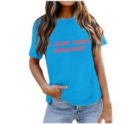 Camiseta gay LGBT para mujer, divertida camiseta con gráficos de amor arcoíris, camiseta de igualdad, informal, manga corta, espalda descubierta, manga larga, azul celeste, M