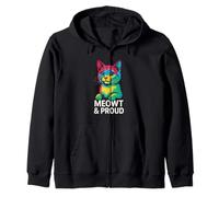 Camiseta Gay Pride Cute Cat Meowt & Proud Rainbow Sudadera con Capucha