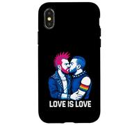 Camiseta Gay Punk Love is Love Rainbow Pride. Carcasa para iPhone X/XS