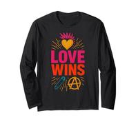 Camiseta Gay Punk Love Wins Rainbow Pride. Manga Larga