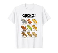 Camiseta Geckos of The World Diseño Reptiles Lagartos Camiseta