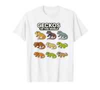 Camiseta Geckos of The World Diseño Reptiles Lagartos Camiseta