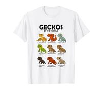 Camiseta Geckos of The World Diseño Reptiles Lagartos Camiseta