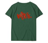 Camiseta genérica de manga corta impresa con un significado especial para el día de San Valentín entre personas del mismo sexo, verde, XXL