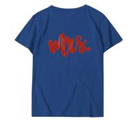 Camiseta genérica de manga corta impresa con un significado especial para el día de San Valentín entre personas del mismo sexo, azul, XXX-Large