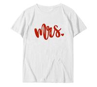 Camiseta genérica de manga corta impresa con un significado especial para el día de San Valentín entre personas del mismo sexo, blanco, XL