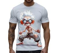 Camiseta genérica de manga corta para hombre, camiseta de fantasía con estampado de gallo en 3D, chaqueta humorística de cuello redondo, camisa de moda, primavera, verano, camisa casual de moda