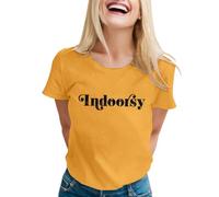 Camiseta genérica de manga larga para mujer camisetas sarcásticas para mujer con dichos divertidos camisetas gráficas fantasía para mujer, amarillo, XL