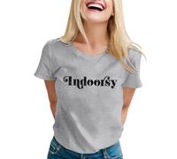 Camiseta genérica de manga larga para mujer camisetas sarcásticas para mujer con dichos divertidos camisetas gráficas fantasía para mujer, gris claro, XL