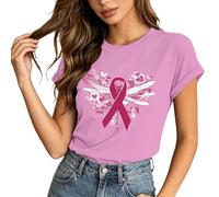 Camiseta genérica para el mes de concienciación sobre el cáncer de mama: una camiseta informal de apoyo para las personas que lo desean y aquellos que lo apoyan., rosa, XXL