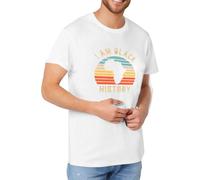 Camiseta genérica para hombre de manga corta negra historia month diseño africano Freedom Top Casual Mensaje Cultural Ropa de Conciencia, blanco, 3XL
