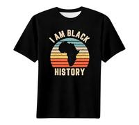 Camiseta genérica para hombre de manga corta negra historia month diseño africano Freedom Top Casual Mensaje Cultural Ropa de Conciencia, Le Noir, XL